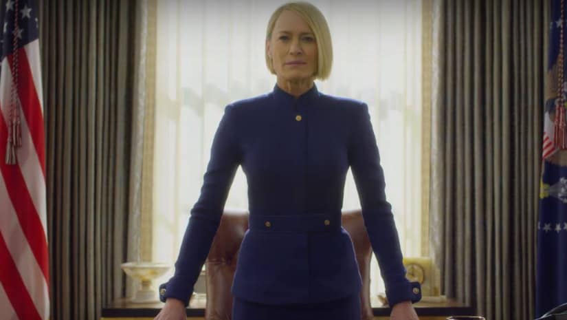 Still from House of Cards season 6 teaser. YouTube screengrab